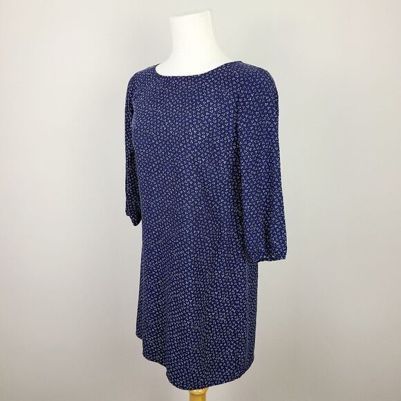 old Navy Long Sleeve Navy Blue Print Mini Dress XS - Picture 5 of 15